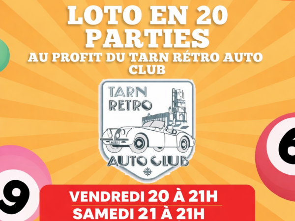 20 21 et 22 mars 2026 : LOTO en FAVEUR du TRAC